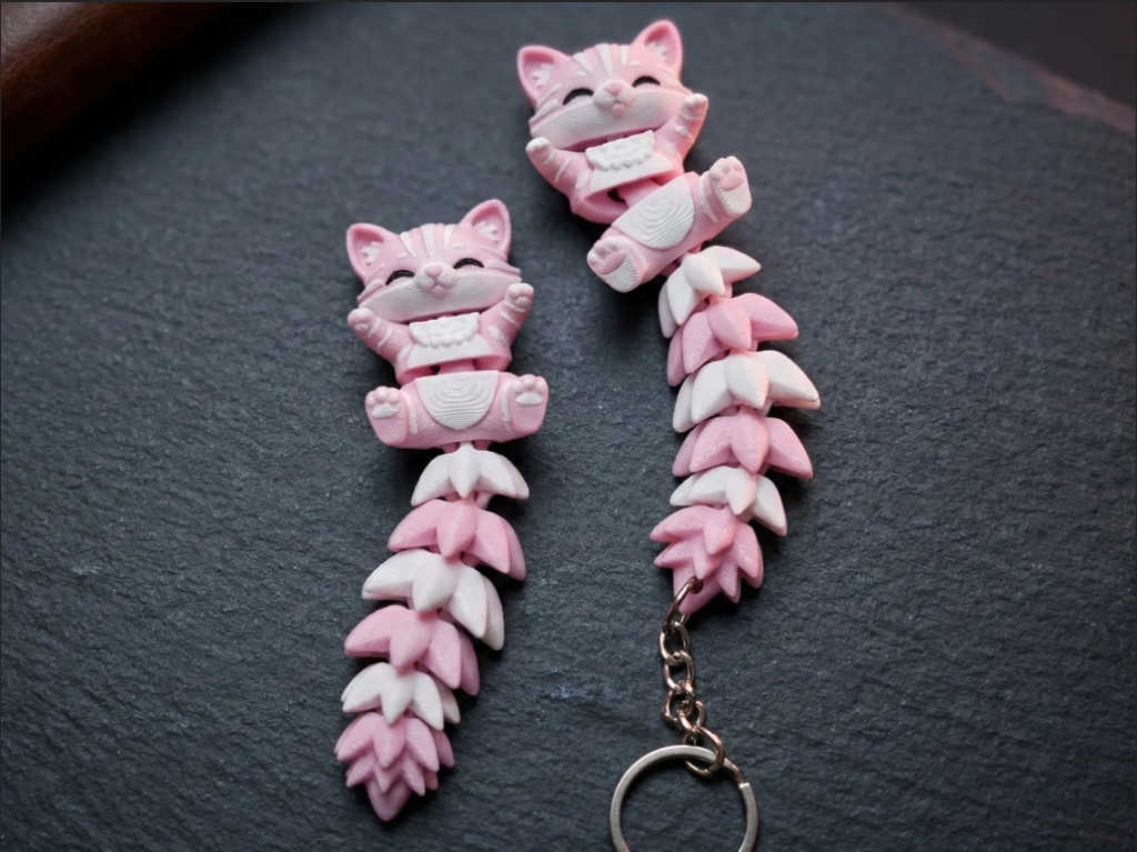 Flexi Cat Keychain — 3D Prints Chennai