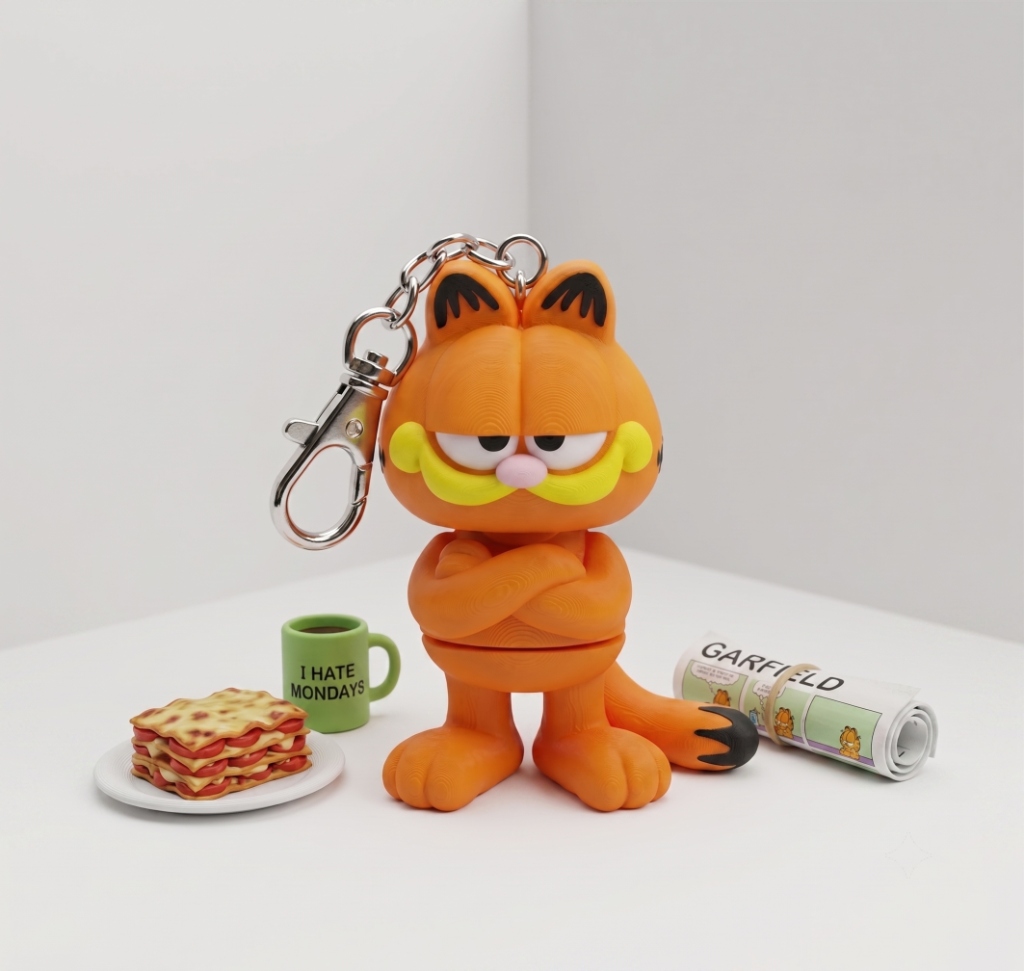 Garfield Flexi Keychain — 3D Prints Chennai