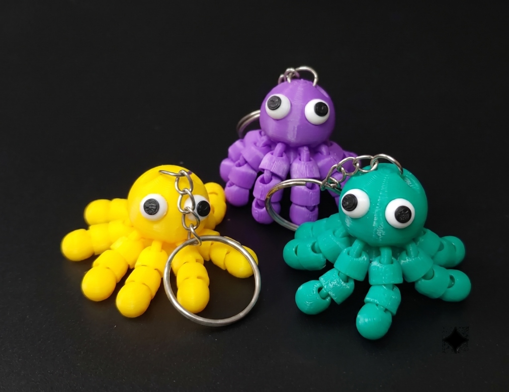 Flexi Octopus Keychain crafted in Chennai