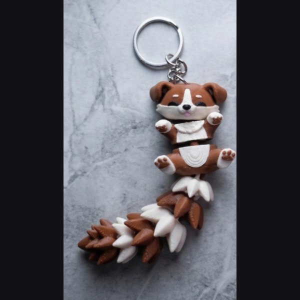 Flexi Dog Keychain crafted in Chennai