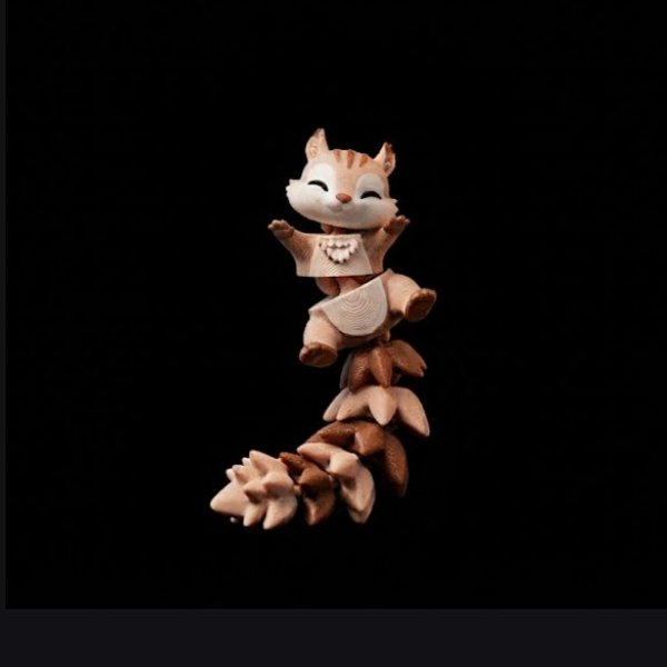 Flexi Squirrel Keychain — 3D Prints Chennai