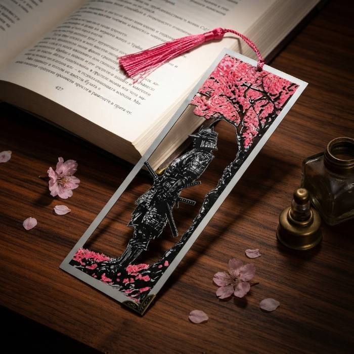 Samurai & Cherry Blossom Bookmark photo 2