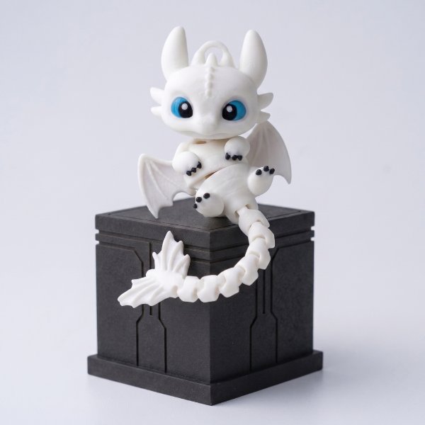 Light Fury Flexi Keychain — 3D Prints Chennai